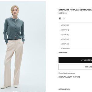 Straight-fit pleated trousers